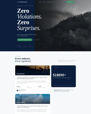 Environmental Compliance Consultancy Landing Page
