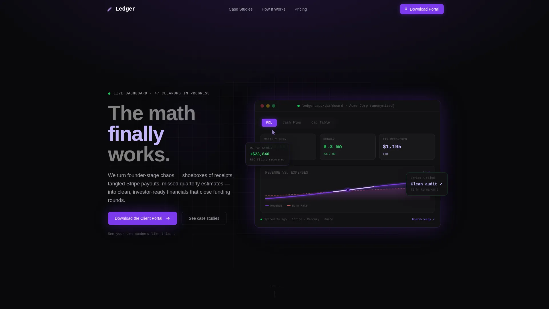 Accounting Firm Case Study Landing Page Template