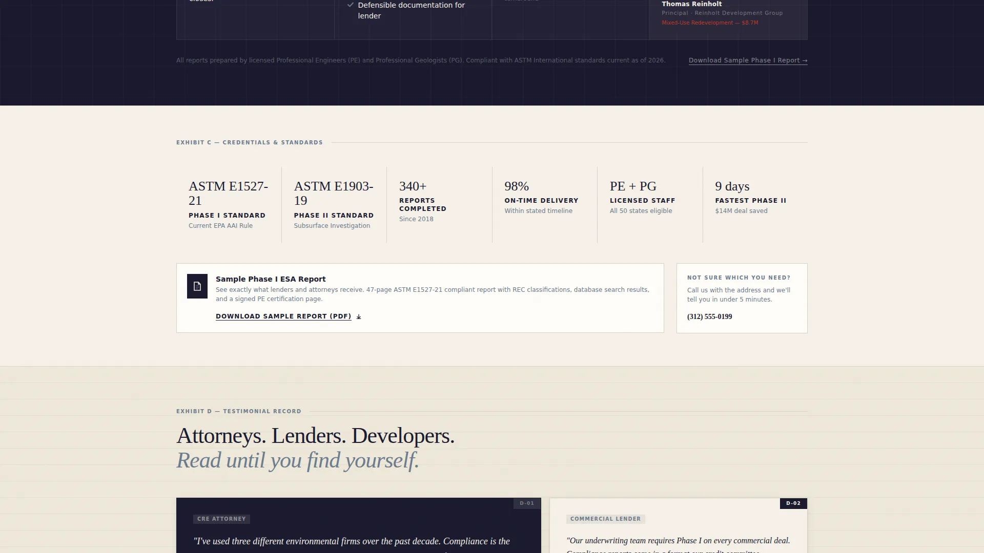 Site Assessment Landing Page Template