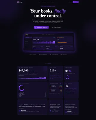 Accounting Firm Bento Grid Landing Page Template