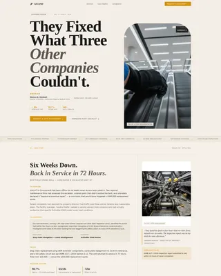 Escalator Technician Landing Page Template