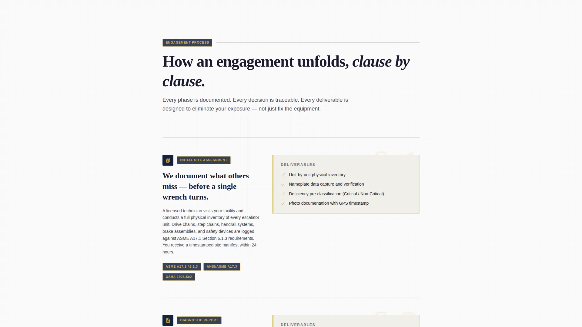 Escalator Technician Business Privacy Policy Website Template