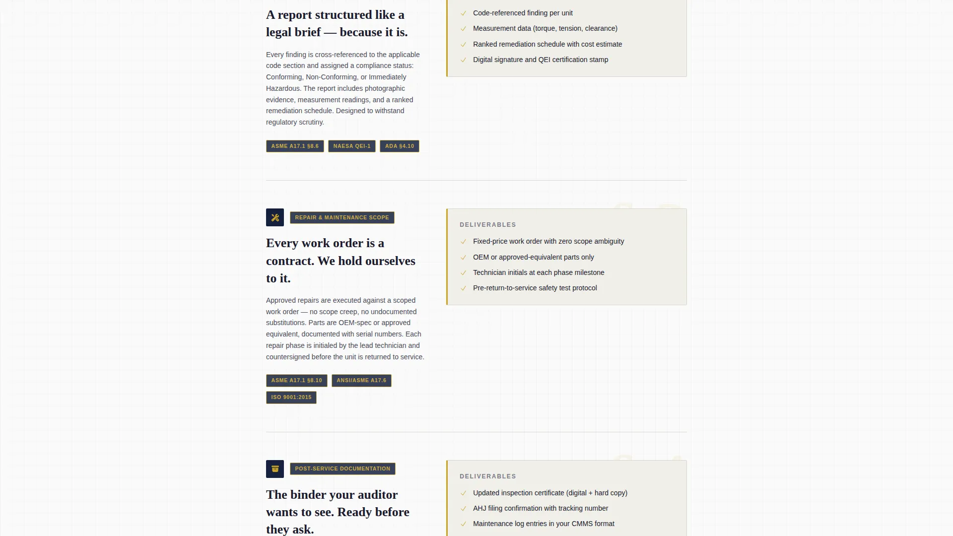 Escalator Technician Business Privacy Policy Website Template
