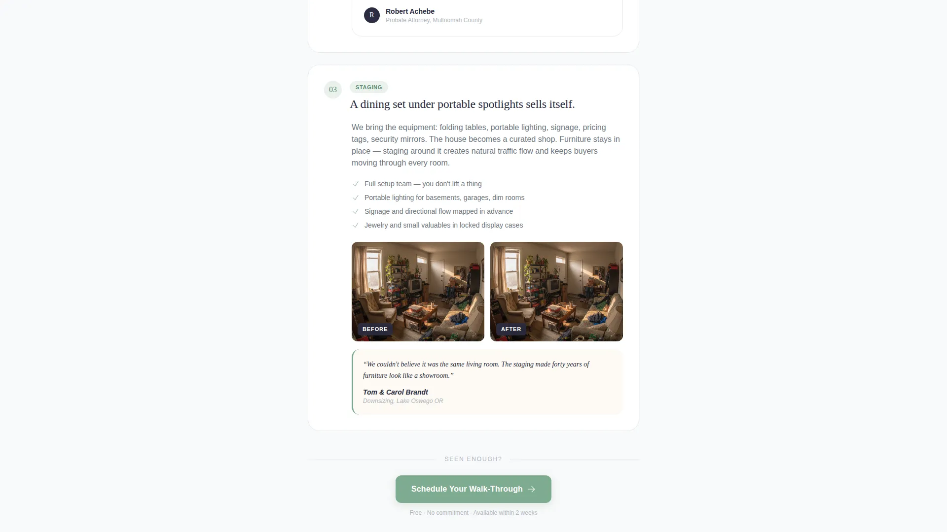 Trusted Estatesale Landing Page Template