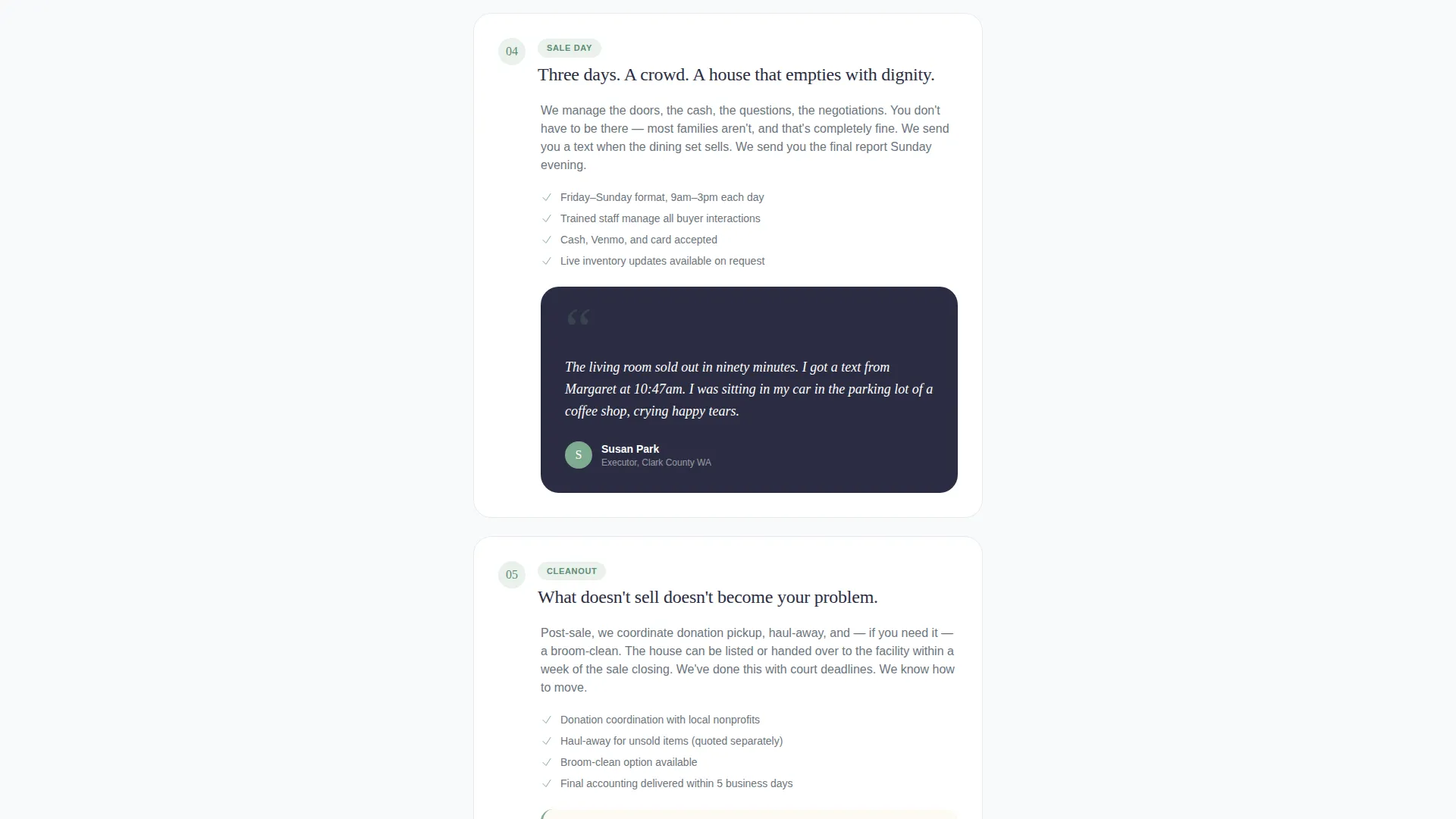 Trusted Estatesale Landing Page Template