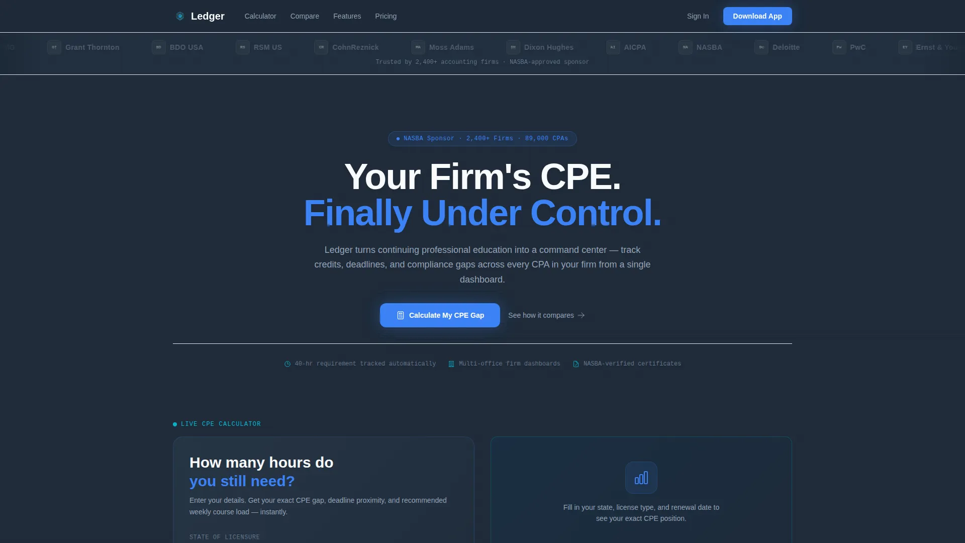 Accounting Firm Software Advanced Cost Calculator Website Template
