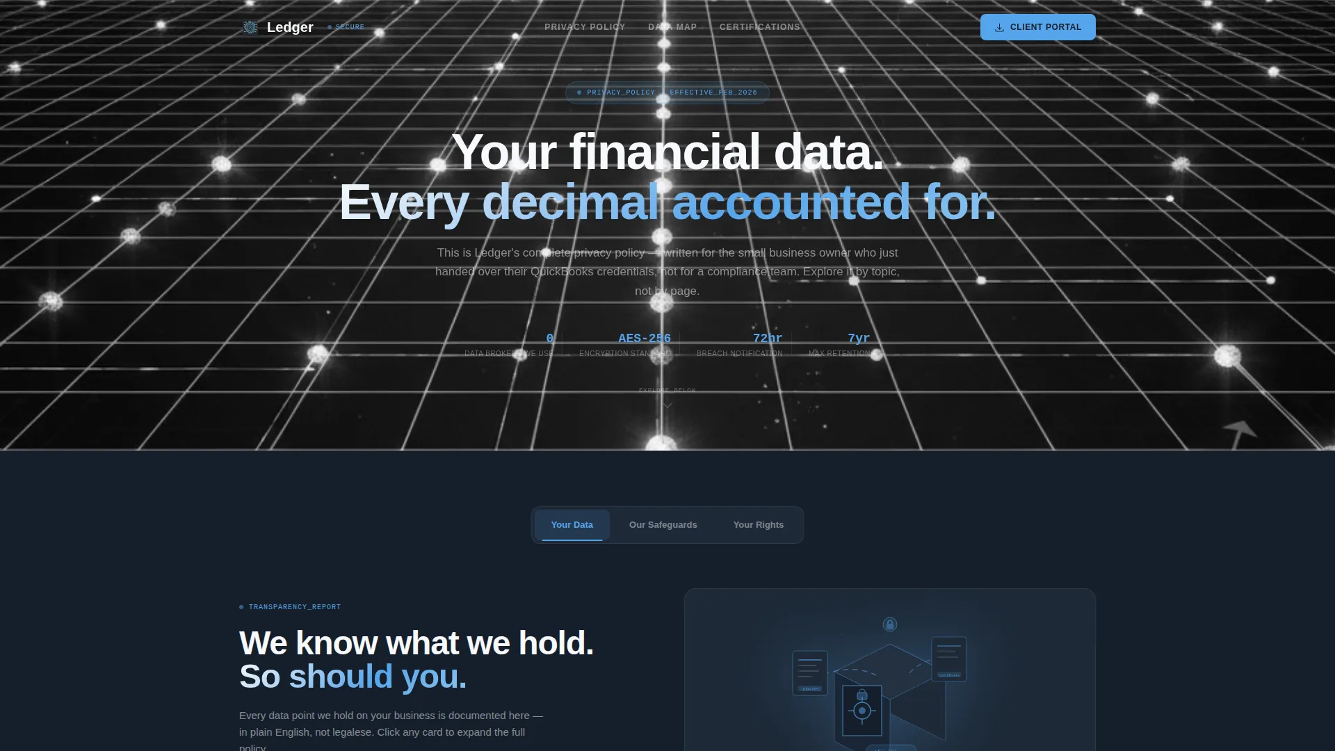 Accounting Firm Privacy Policy Landing Page Template