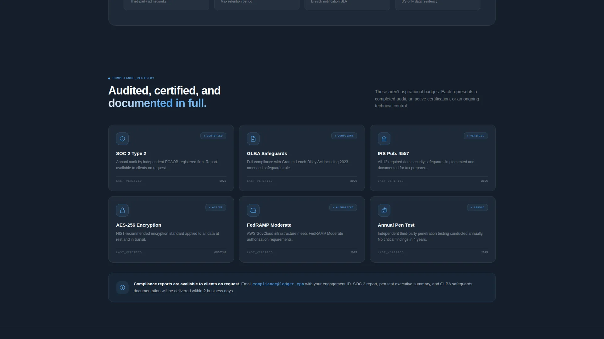 Accounting Firm Privacy Policy Landing Page Template