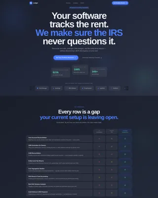 Specialist Accounting Firm Software Reviews & Social Proof Website Template