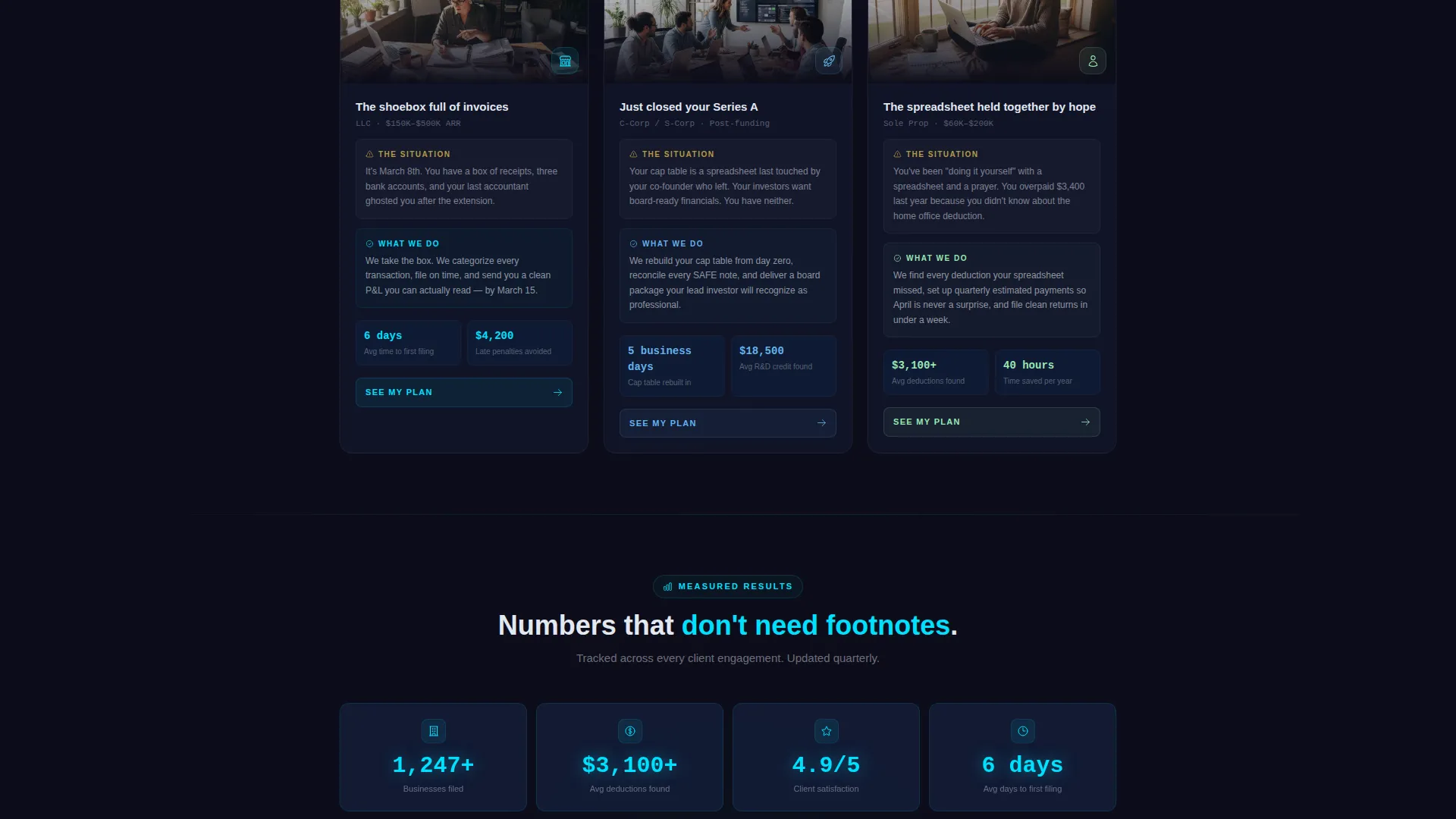 Accounting Firm Software Pricing & Packages Website Template