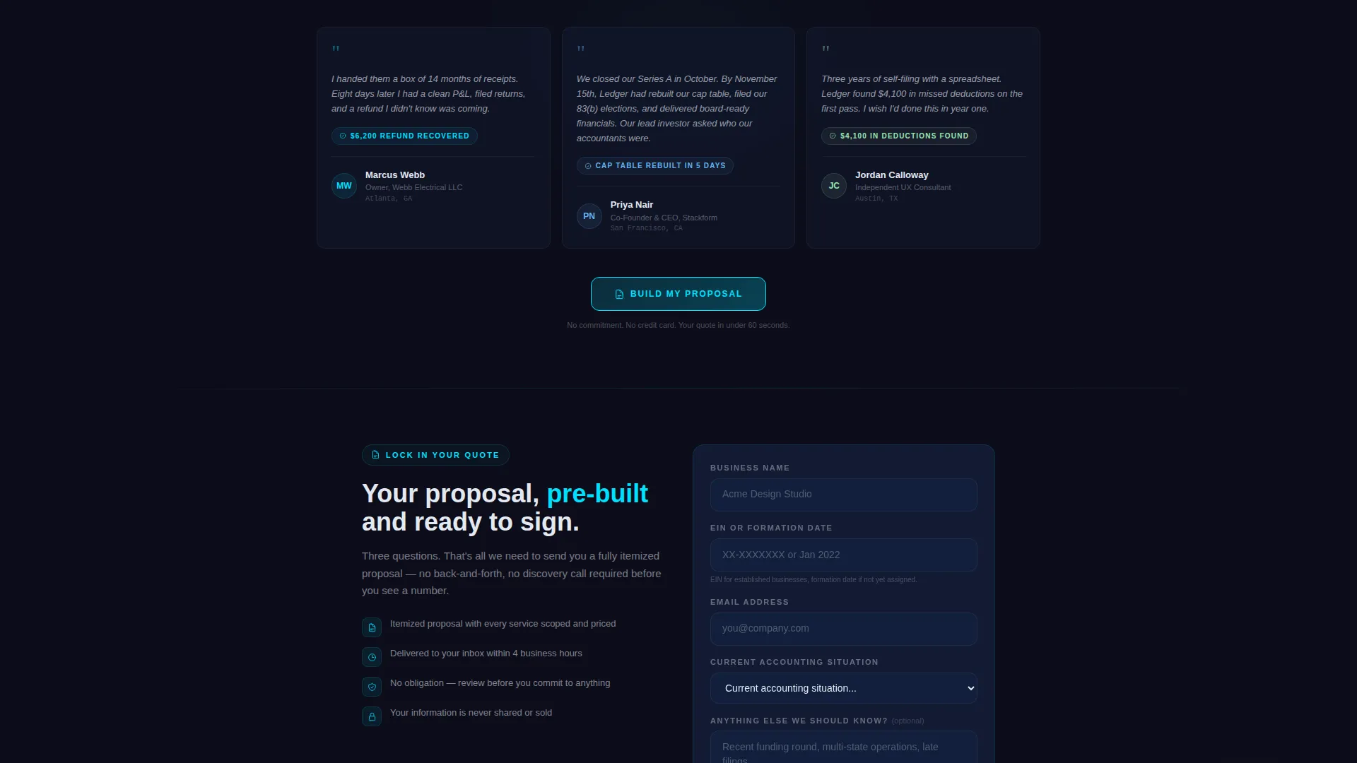 Accounting Firm Software Pricing & Packages Website Template