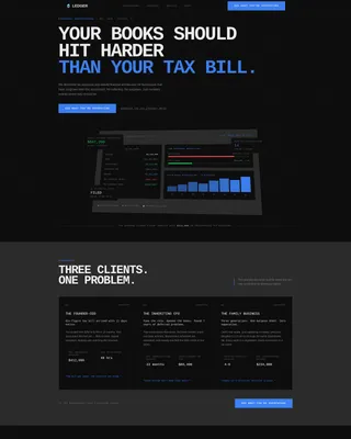 Brutalist Accounting Firm Landing Page Template