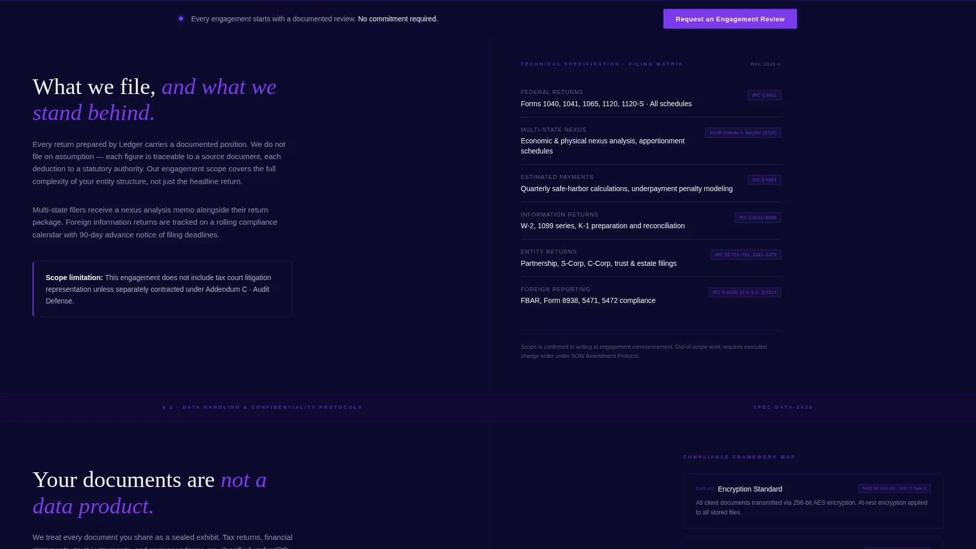 Compliance-Focused Accounting Landing Page Template