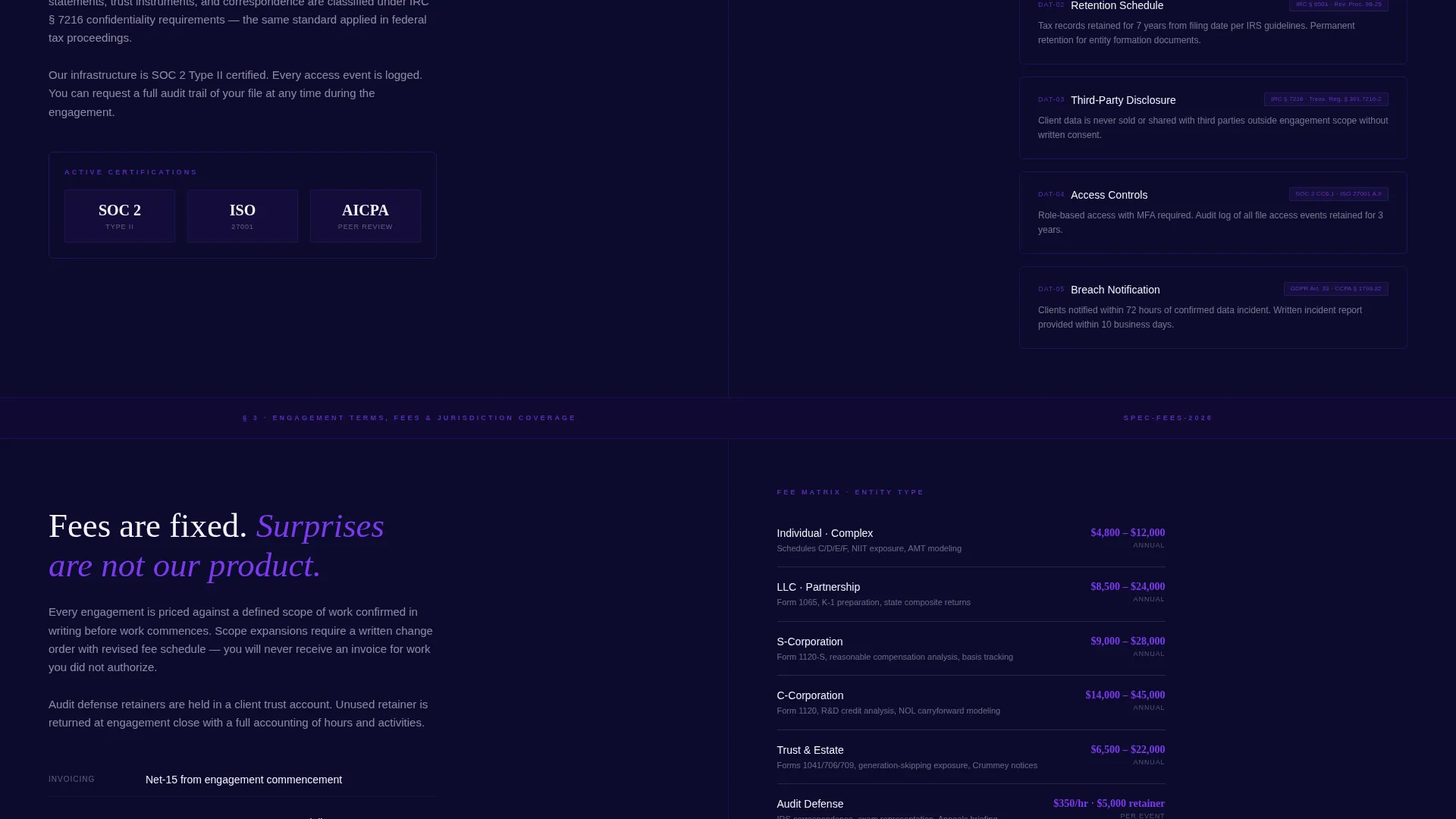 Compliance-Focused Accounting Landing Page Template