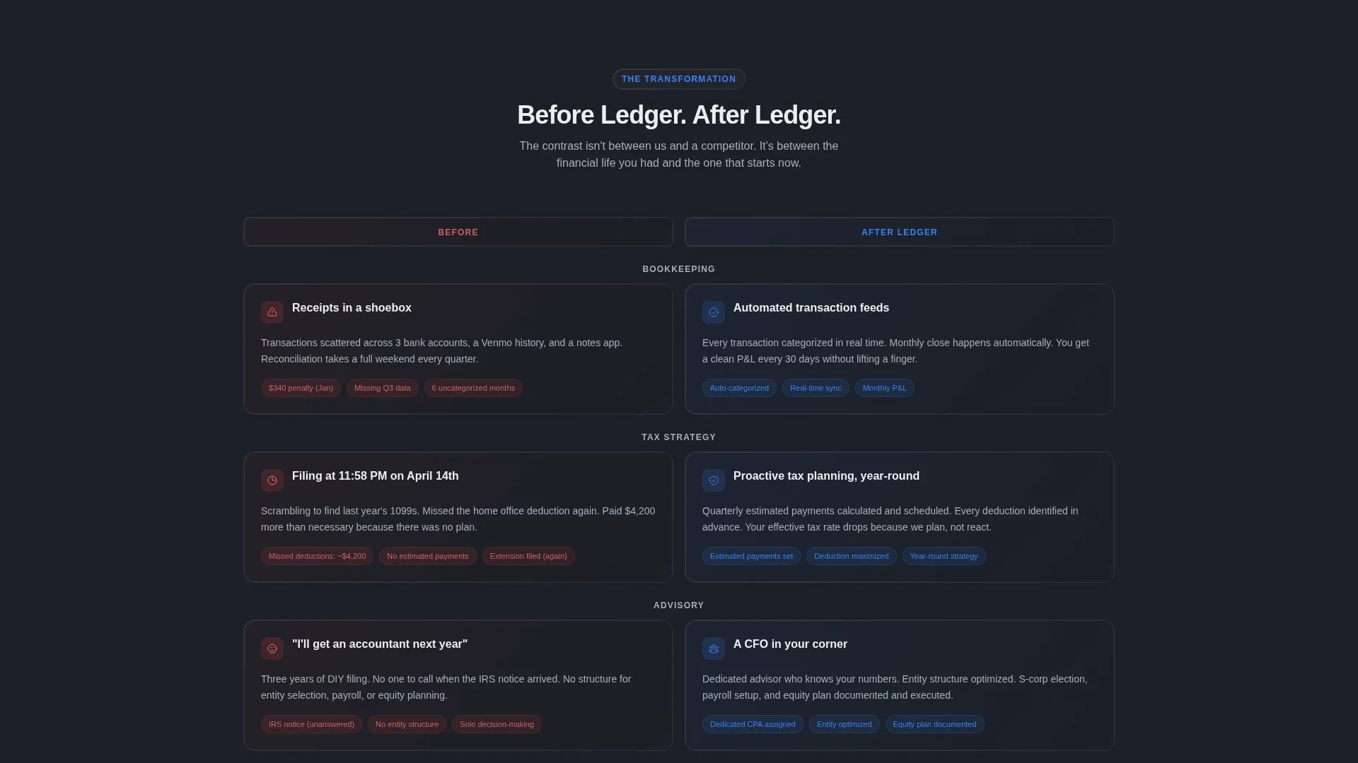 Mission-Driven Accounting Landing Page Template