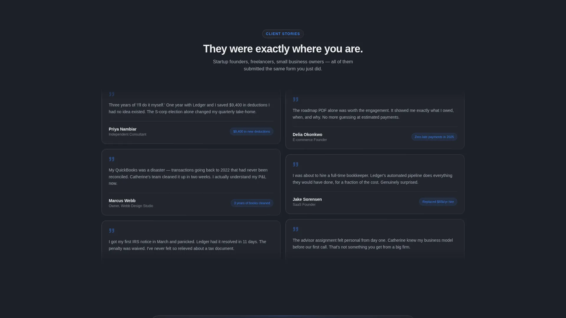 Mission-Driven Accounting Landing Page Template