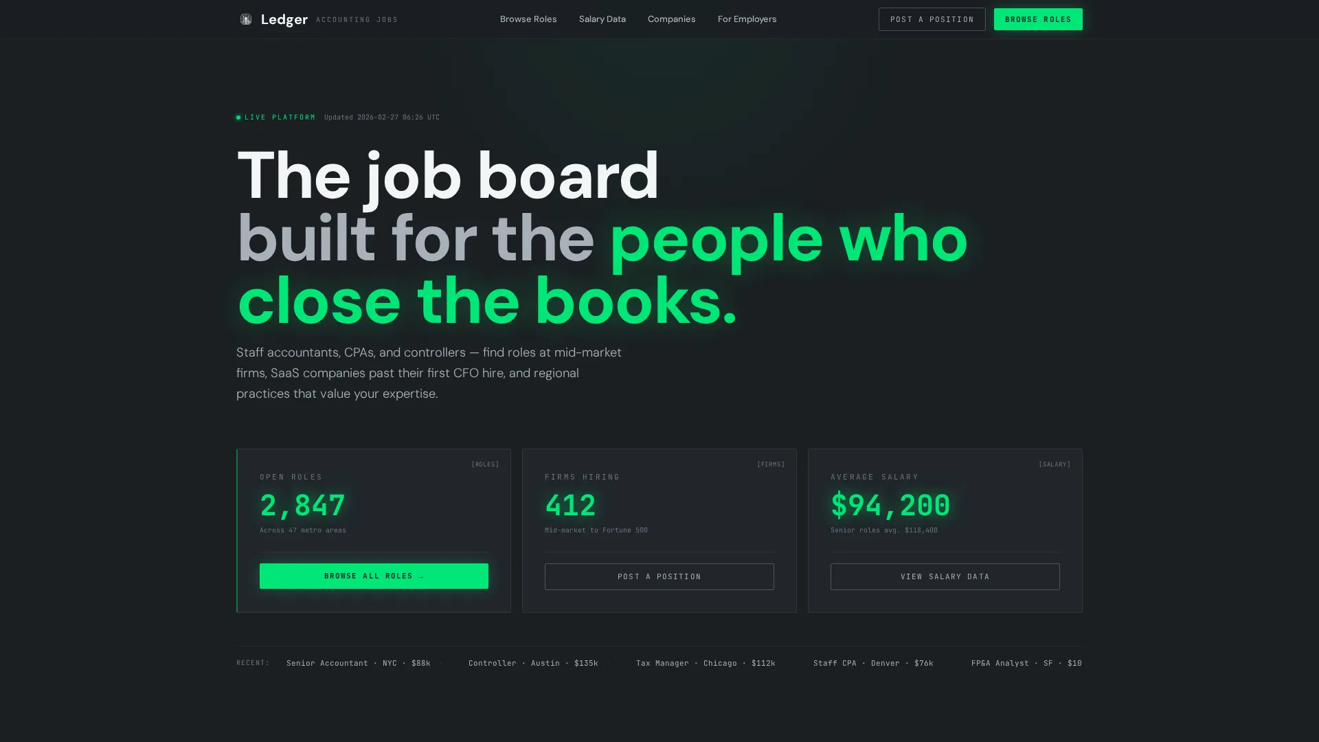 Accounting Digital Presence Careers & Recruitment Website Template