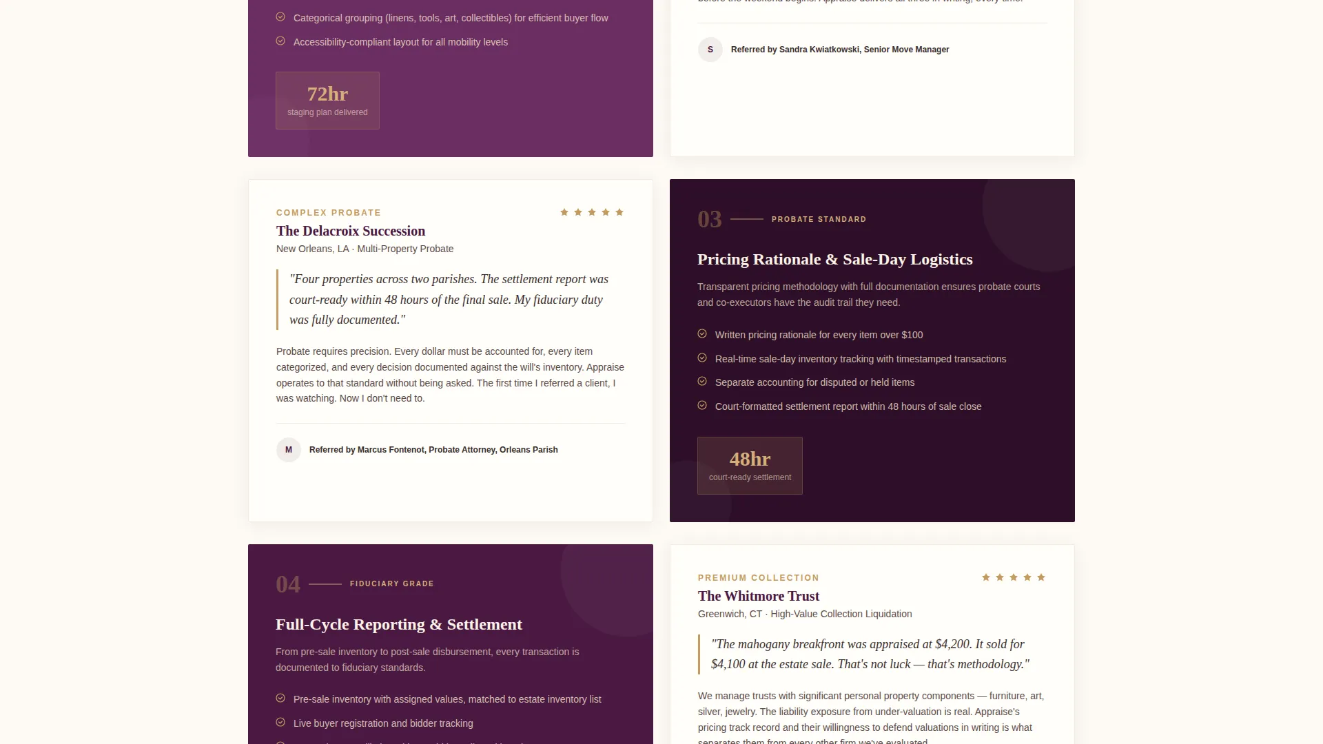 Estate Sale Coordinator Reviews Website Template