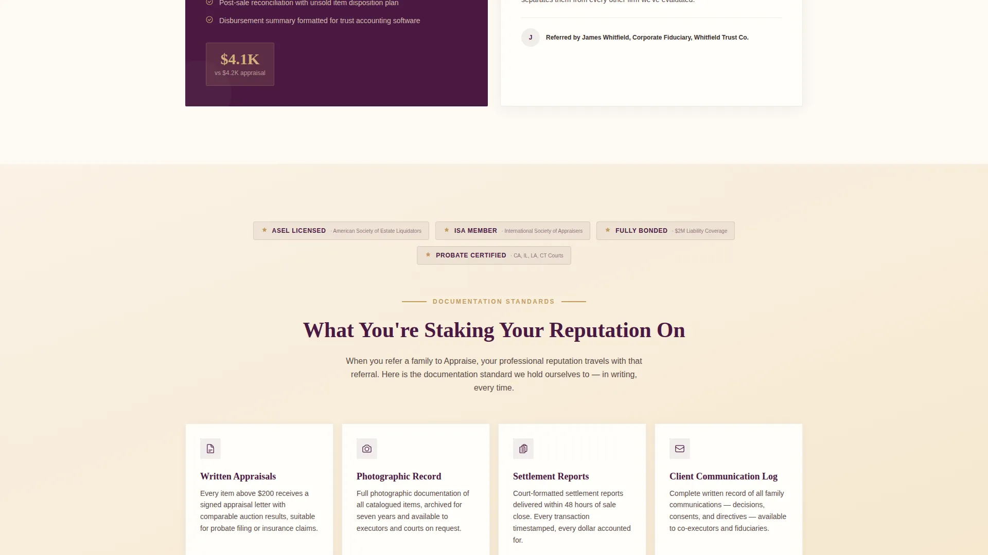 Estate Sale Coordinator Reviews Website Template