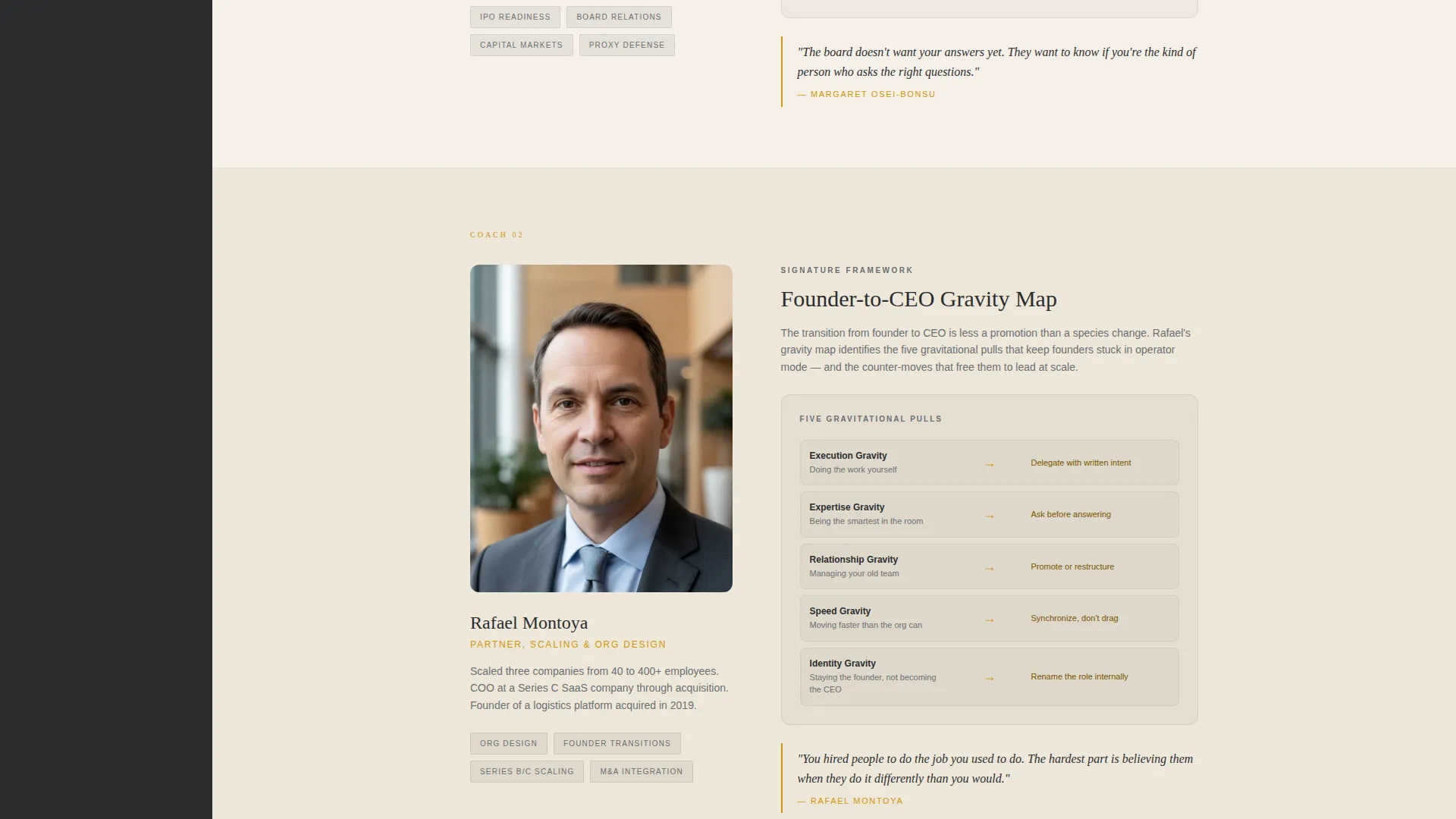 Executive Coach Specialist Booking Website Template