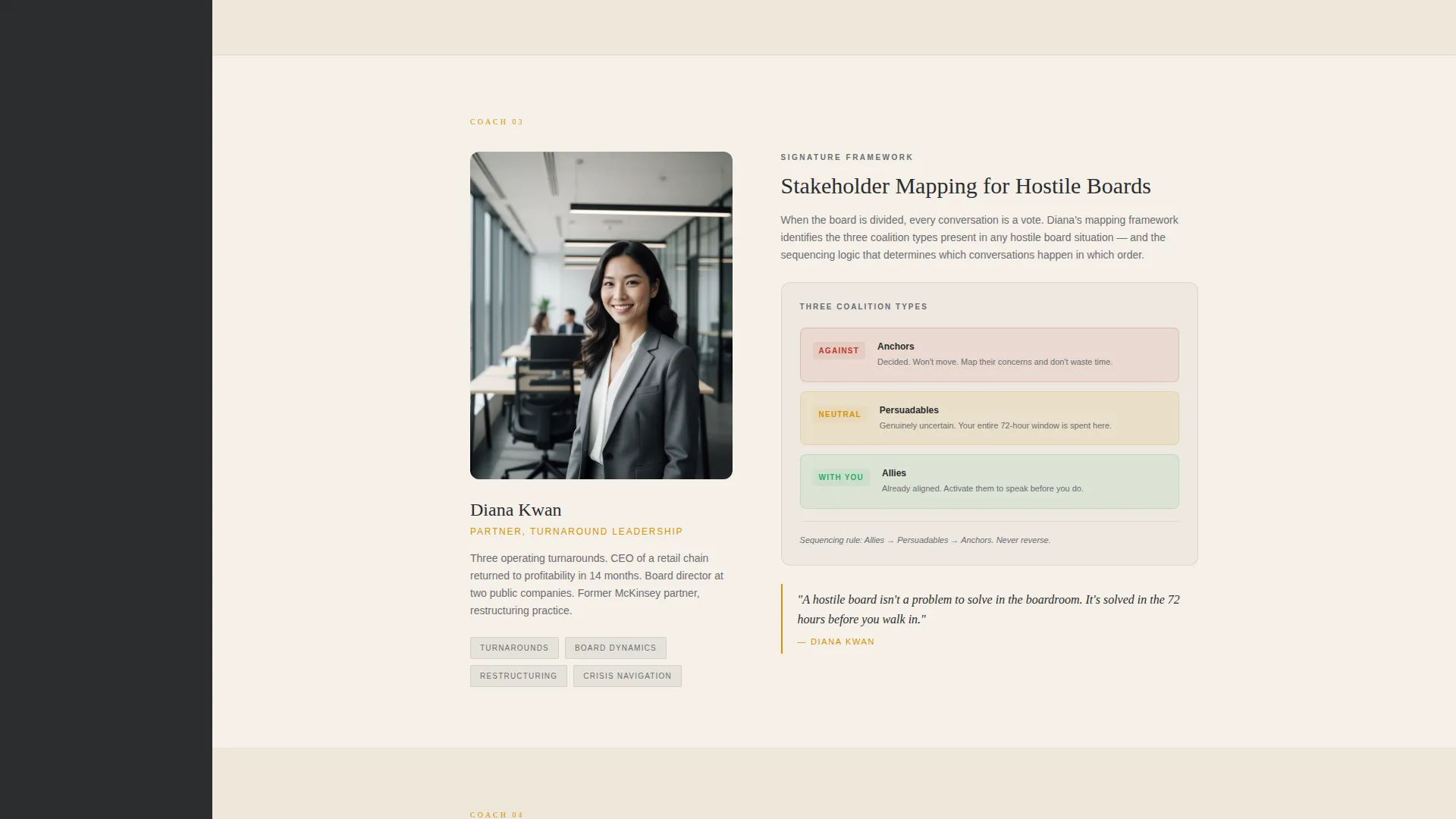 Executive Coach Specialist Booking Website Template