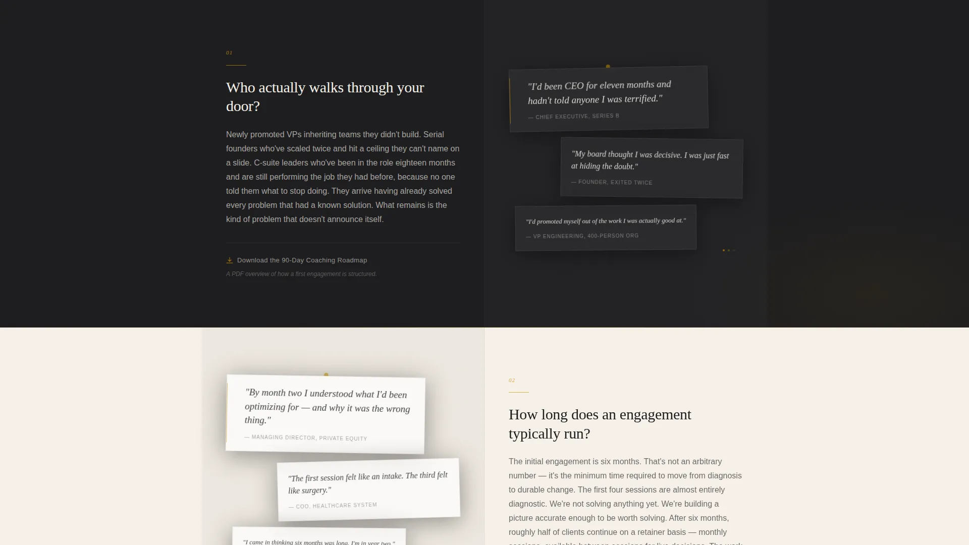 Executive Coach FAQ Website Template