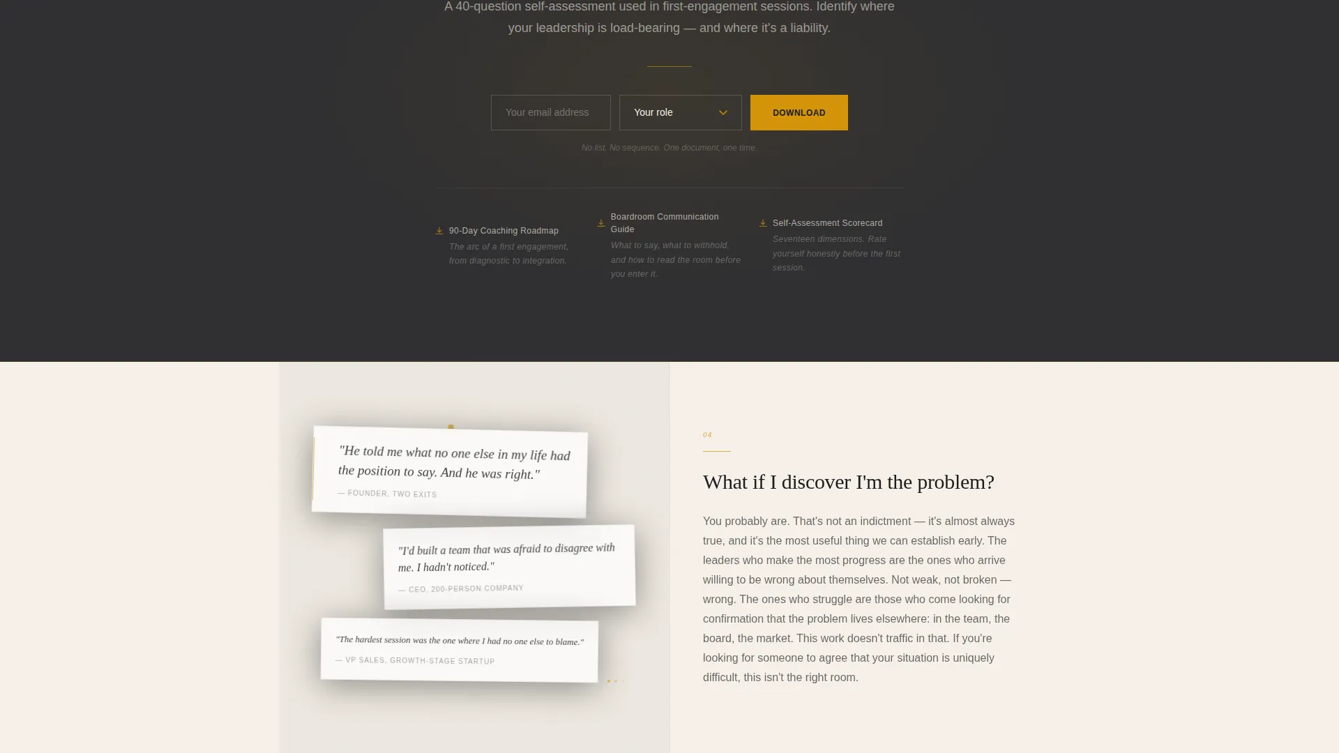 Executive Coach FAQ Website Template