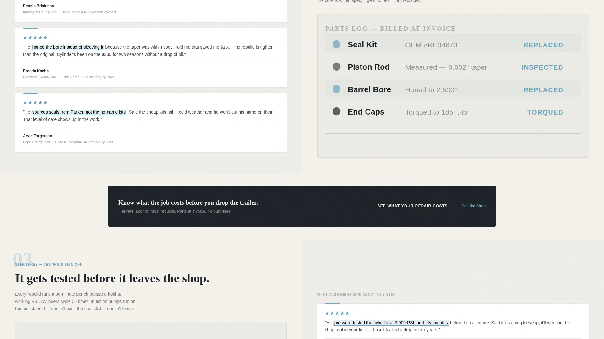 Farm Equipment Mechanic Business Pricing Website Template