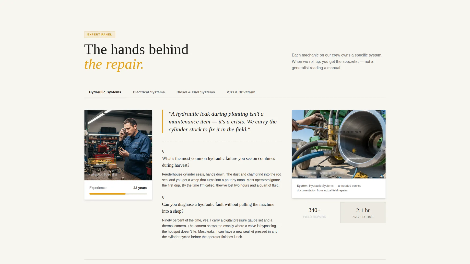 Farm Equipment Mechanic Business Reviews Website Template