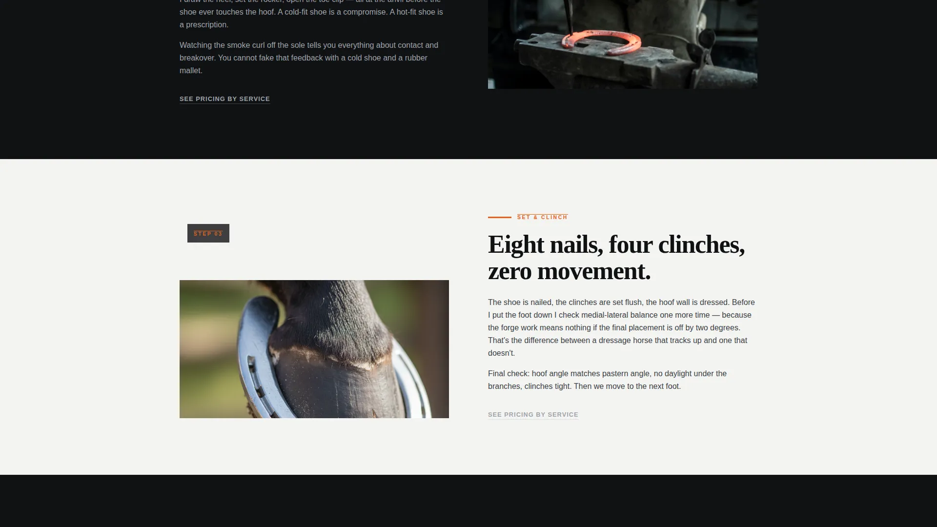 Farrier Booking Website Template
