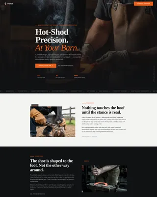 Farrier Booking Website Template