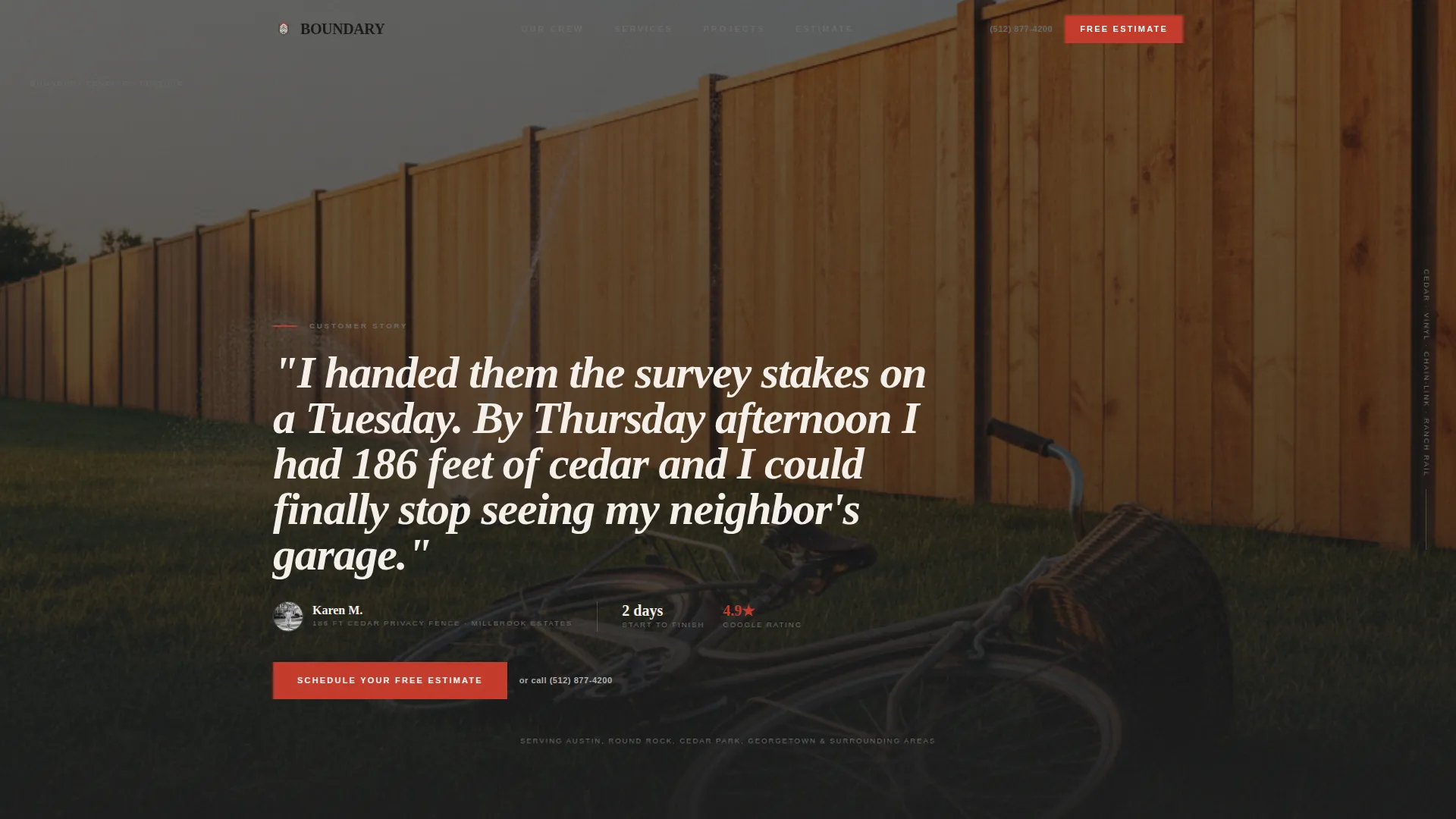Licensed Vinyl Fencing Landing Page Template