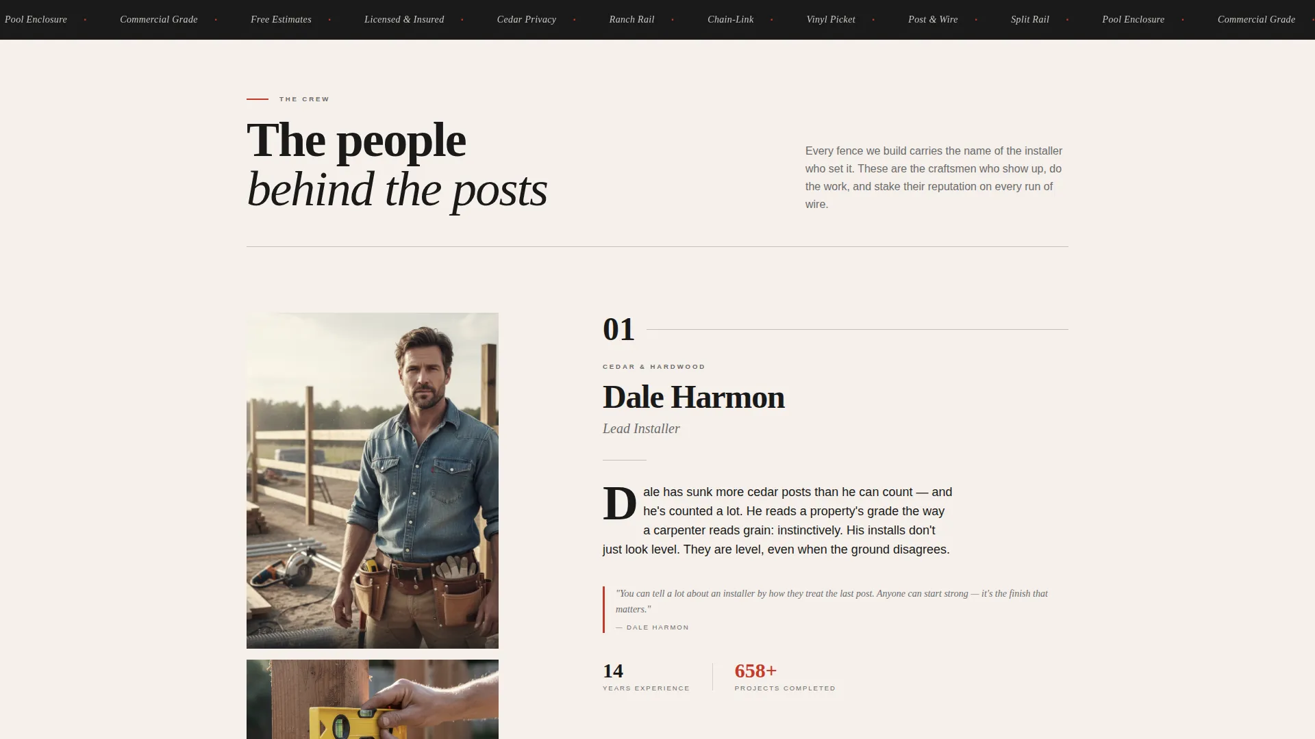 Licensed Vinyl Fencing Landing Page Template
