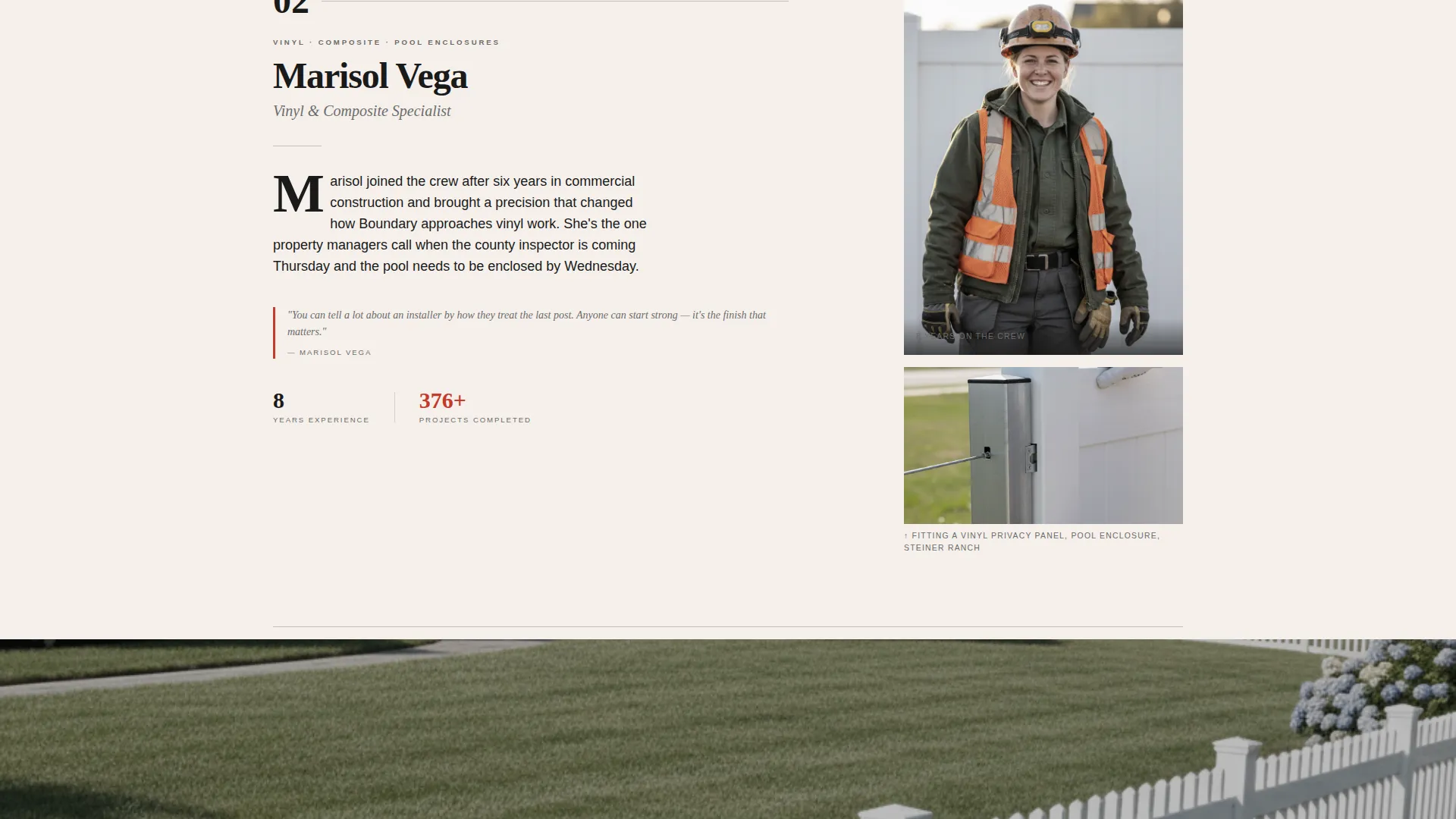 Licensed Vinyl Fencing Landing Page Template