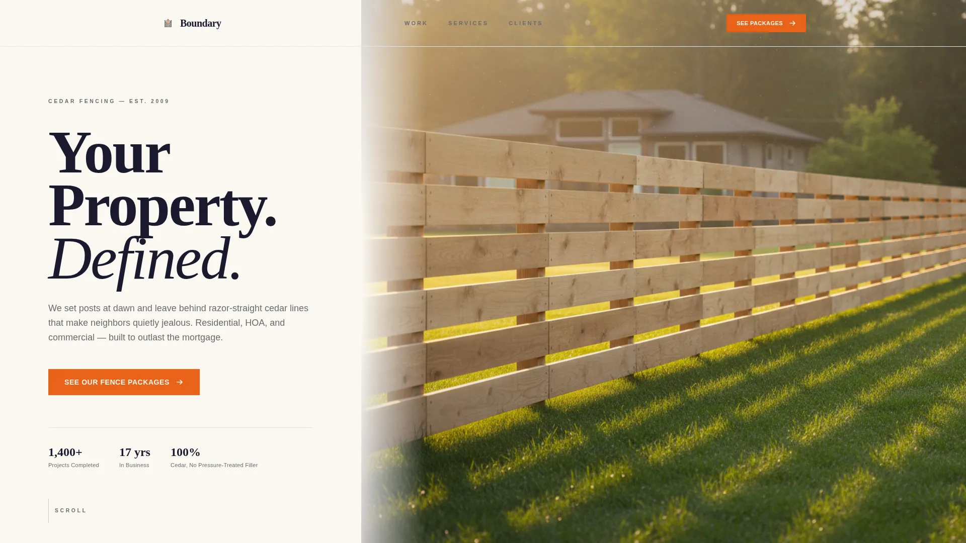 Certified Wood Fence Installation Landing Page Template