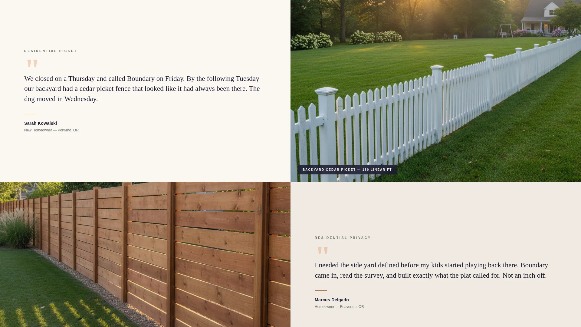Certified Wood Fence Installation Landing Page Template