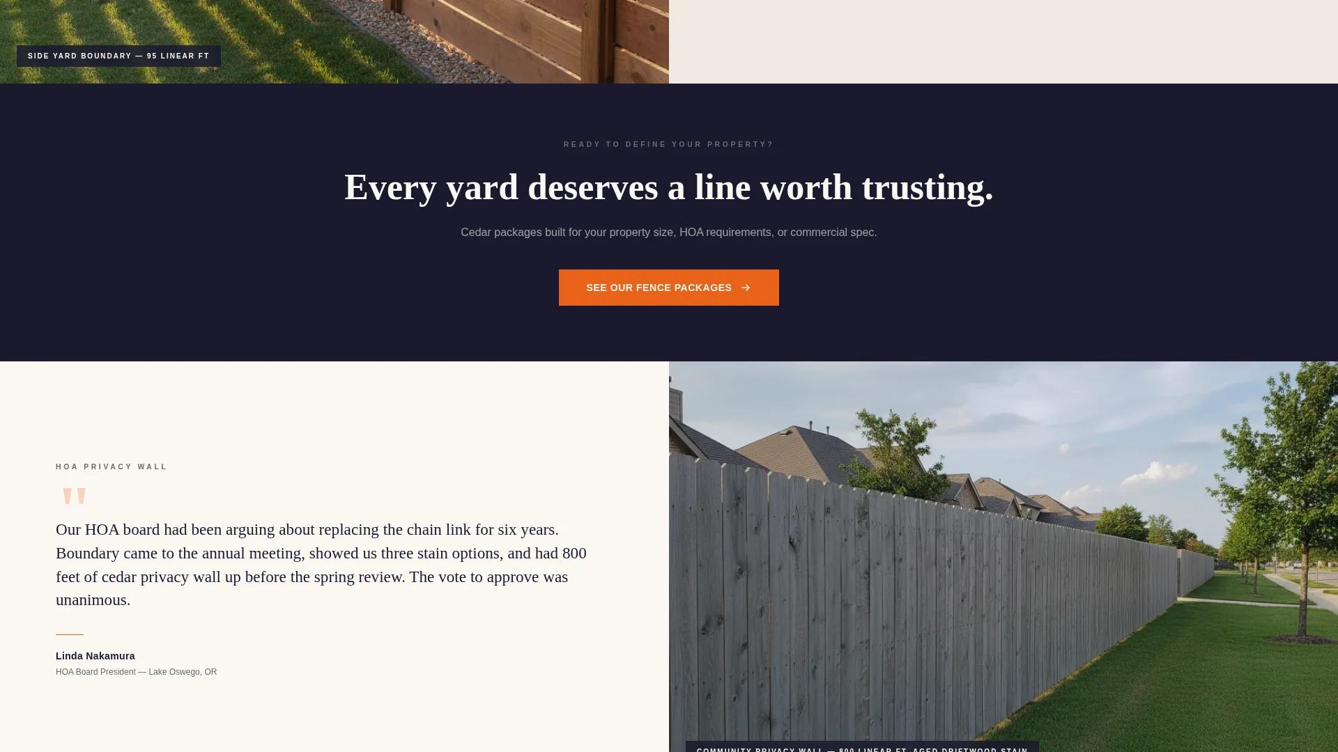 Certified Wood Fence Installation Landing Page Template