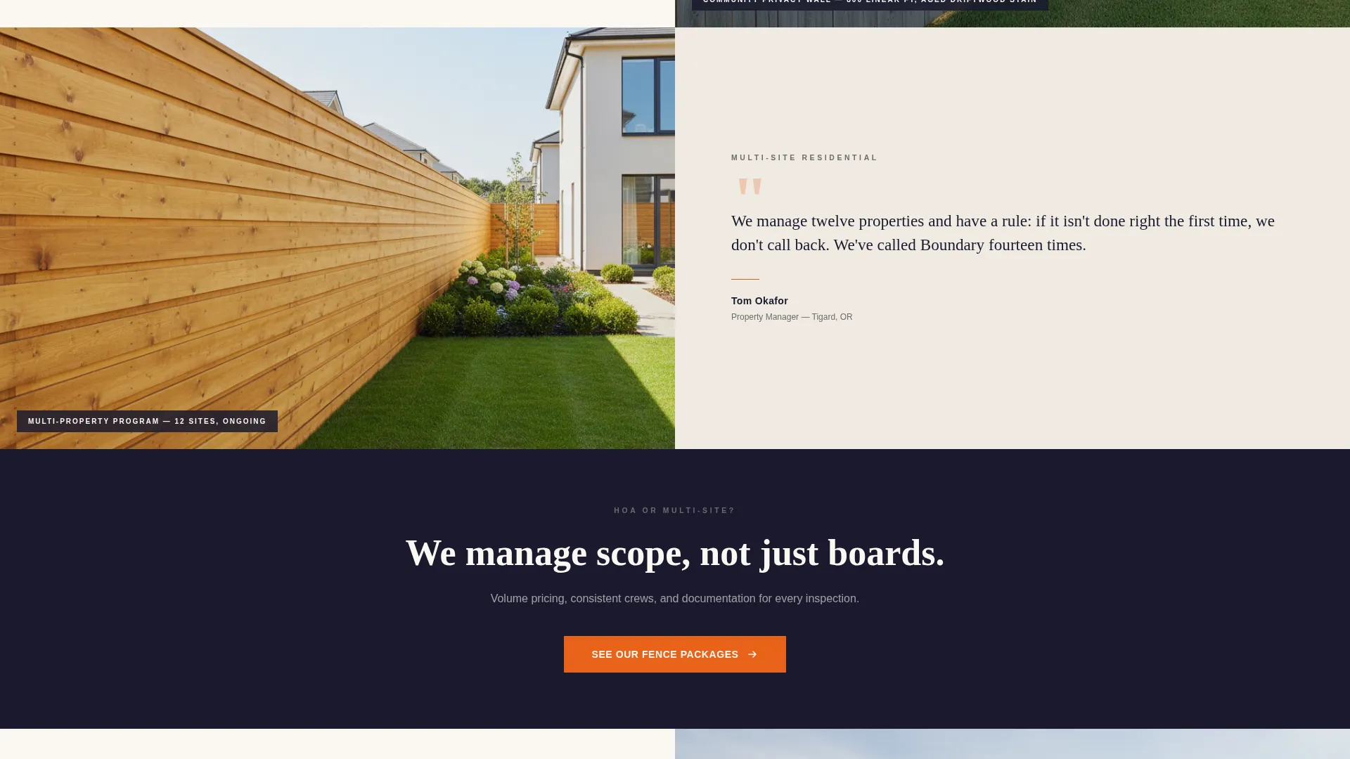 Certified Wood Fence Installation Landing Page Template