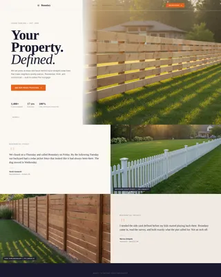 Certified Wood Fence Installation Landing Page Template