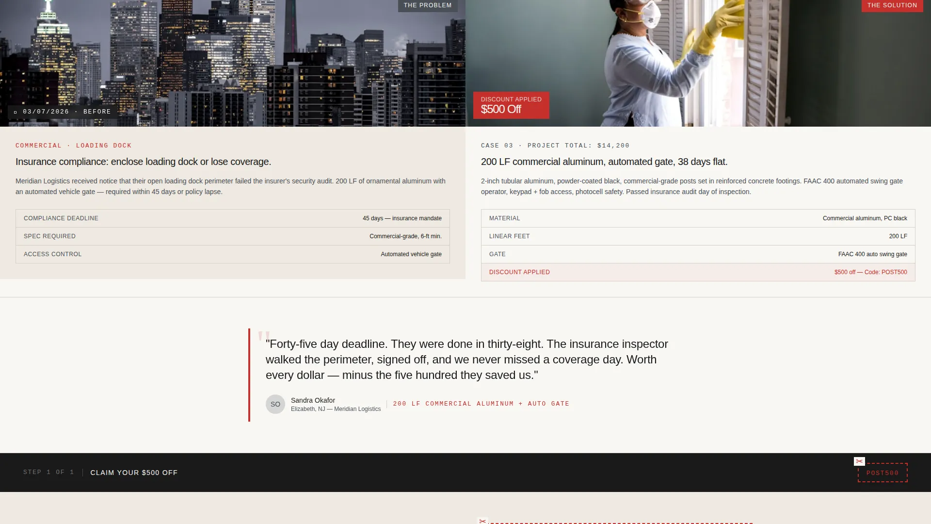 Fence Installer Marketing Booking Website Template
