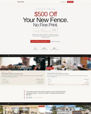 Fence Installer Marketing Booking Website Template