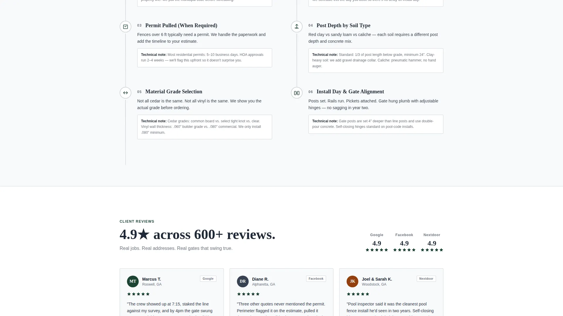 Fence Installer Marketing Specialist Booking Website Template
