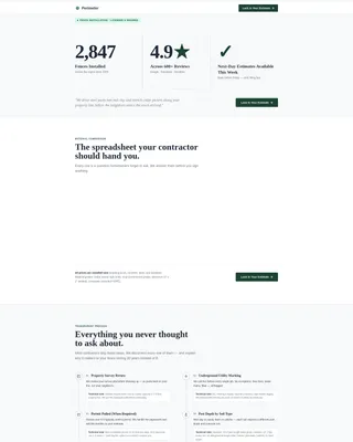 Fence Installer Marketing Specialist Booking Website Template