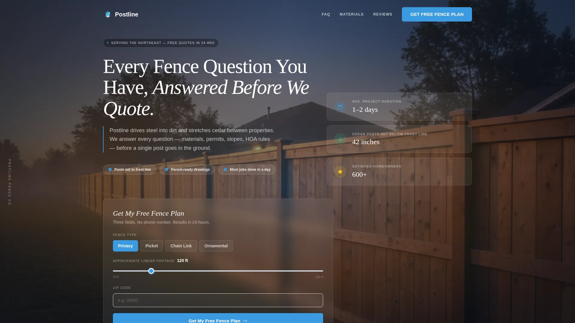 Fence Installer Marketing FAQ Website Template