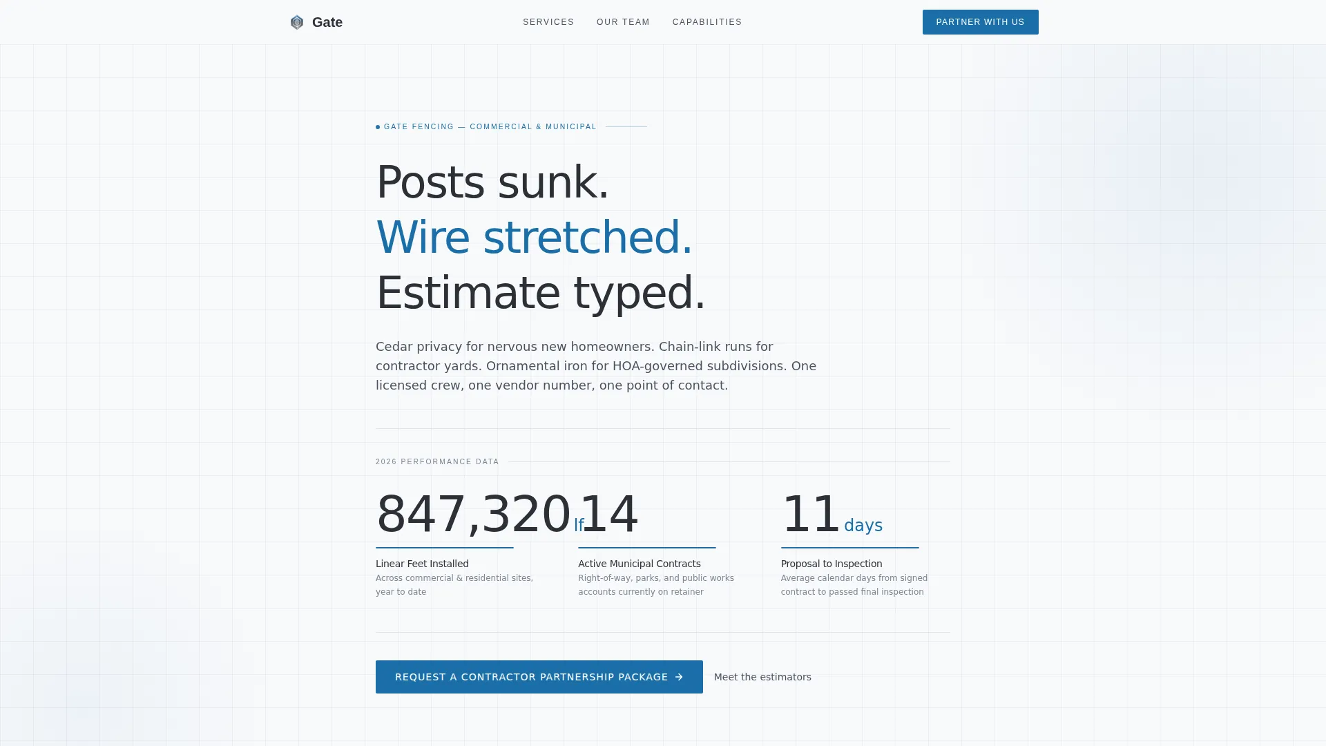 Fence Installer Marketing Professional Website Template