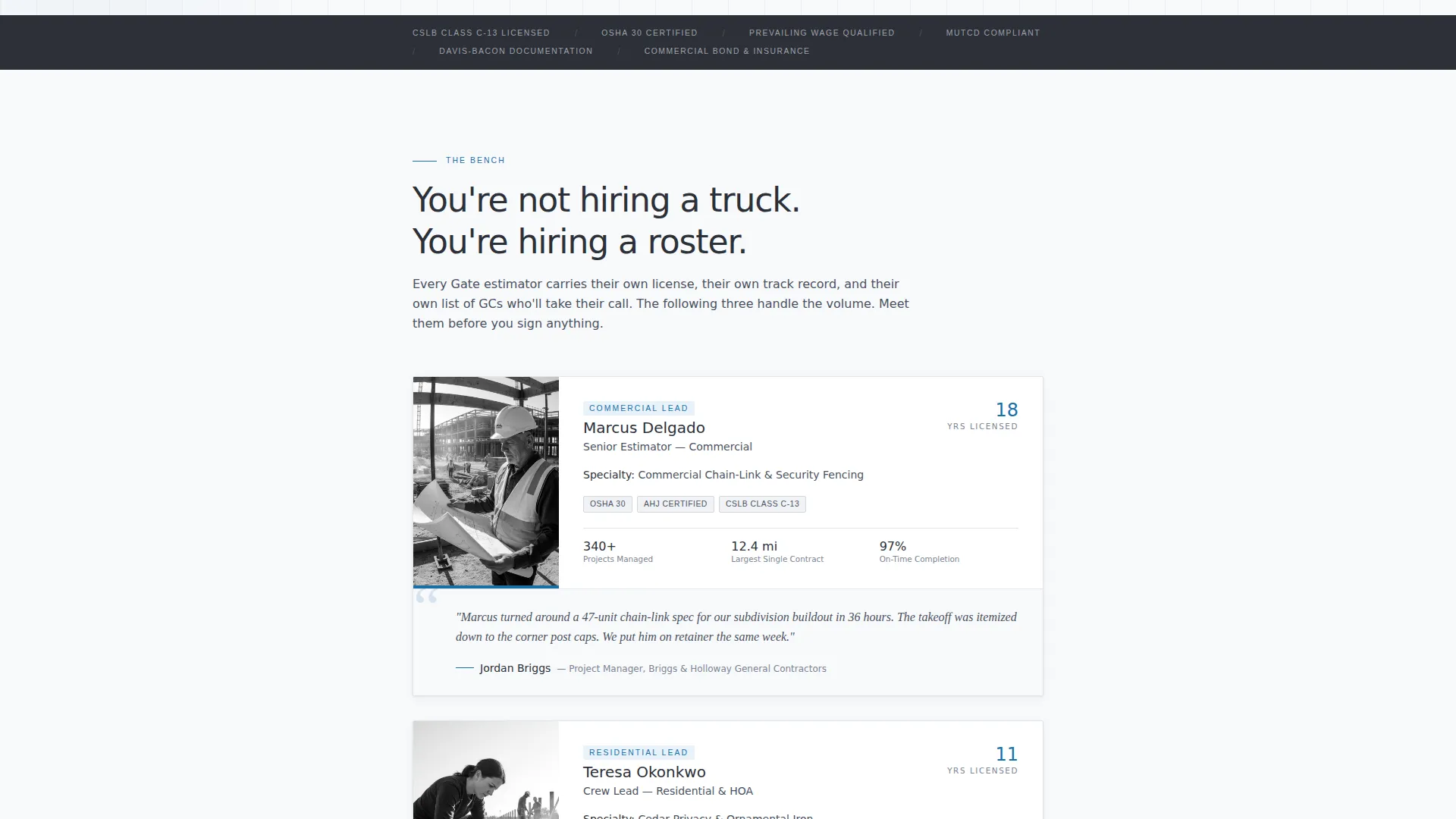 Fence Installer Marketing Professional Website Template
