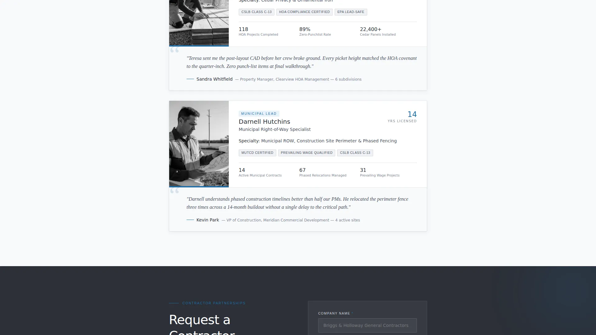 Fence Installer Marketing Professional Website Template