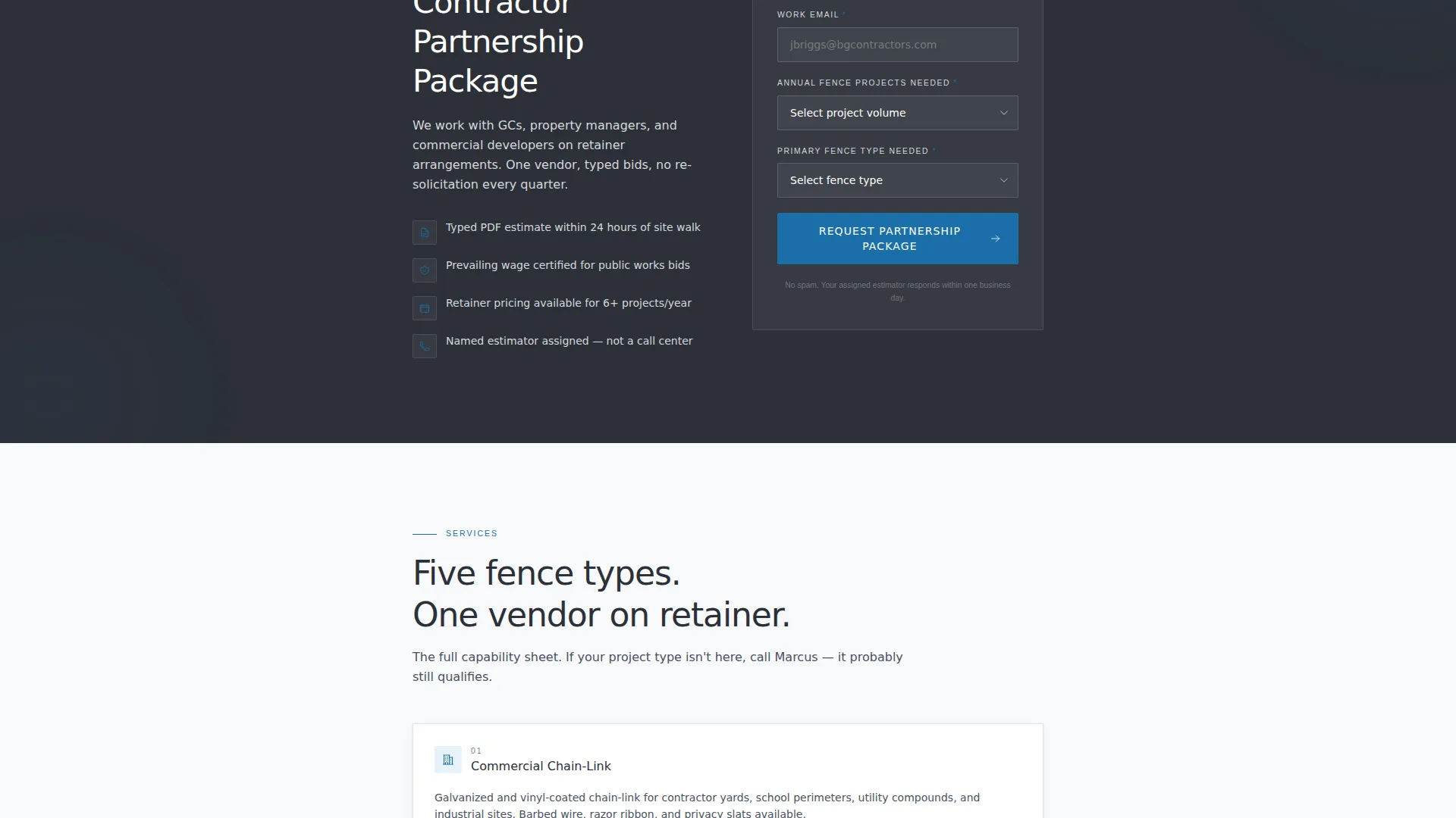 Fence Installer Marketing Professional Website Template