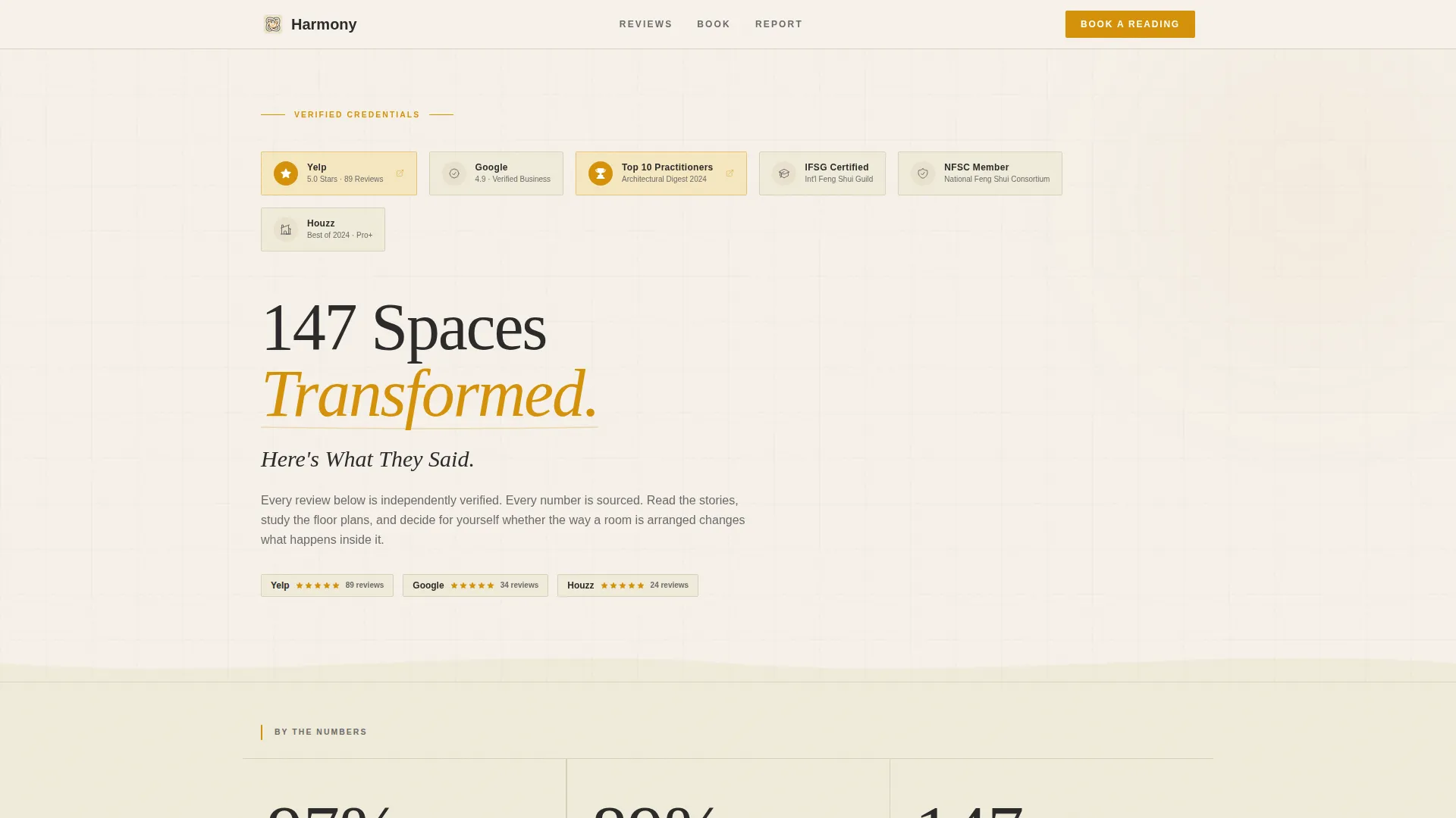 Feng Shui Consultant Specialist Booking Website Template