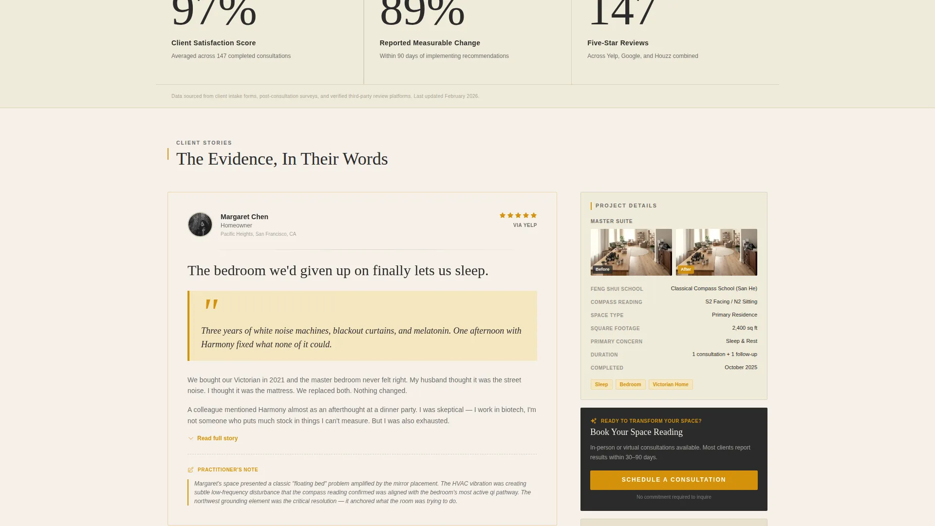 Feng Shui Consultant Specialist Booking Website Template